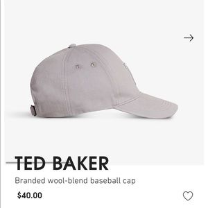 Ted Baker - Branded Wool-blend Baseball Cap In Dk-grey
